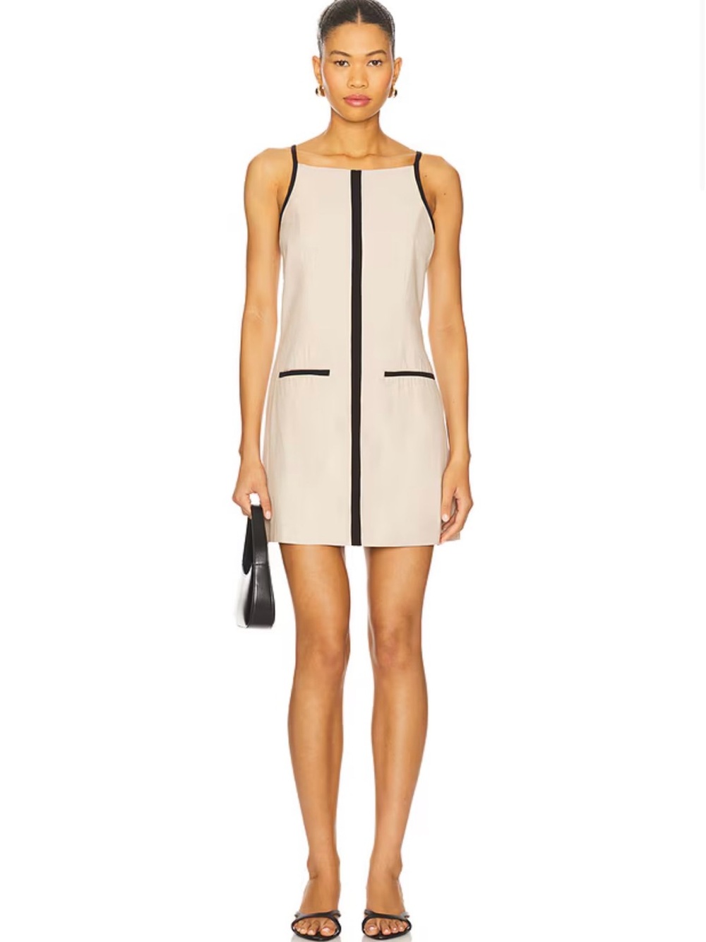 Revolve Sovere Refine Mini Dress in Tan + Black